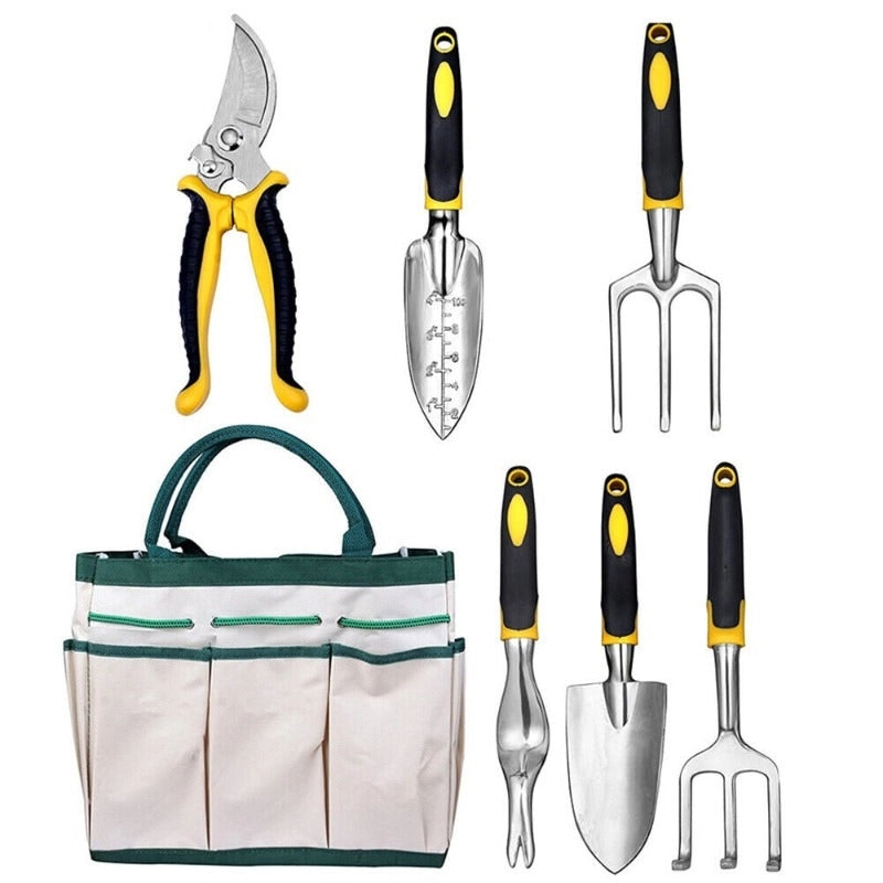 7Pcs Gardening Tools Planting Grafting Kit Storage Bag