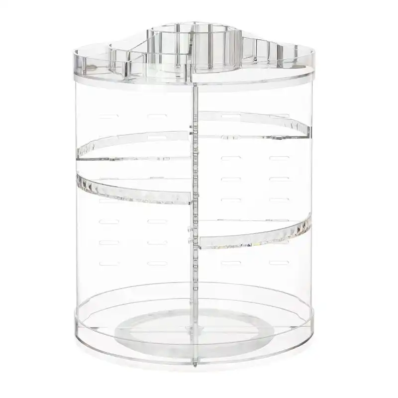 360 Rotating Acrylic Makeup Organizer Clear Cosmetics Holder