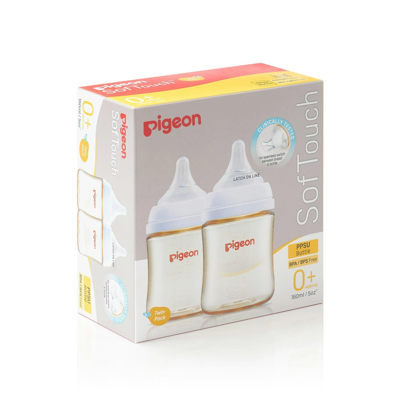 PIGEON Softouch Bottle PPSU Twin Pack 160ml