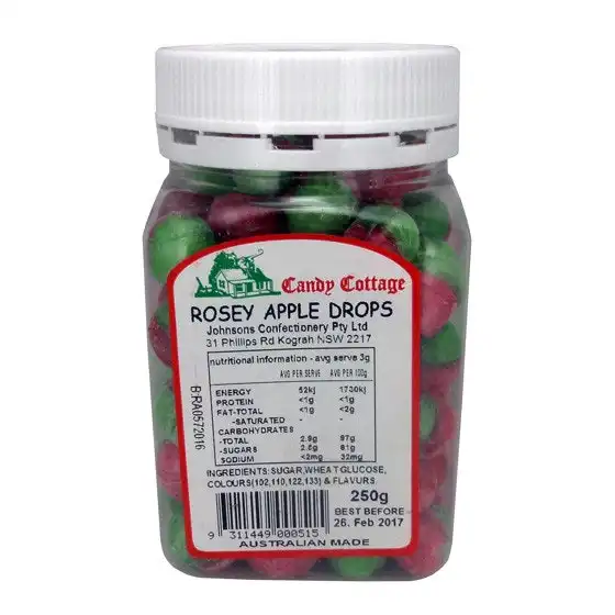 Candy Cottage Rosey Apple Drops 250g