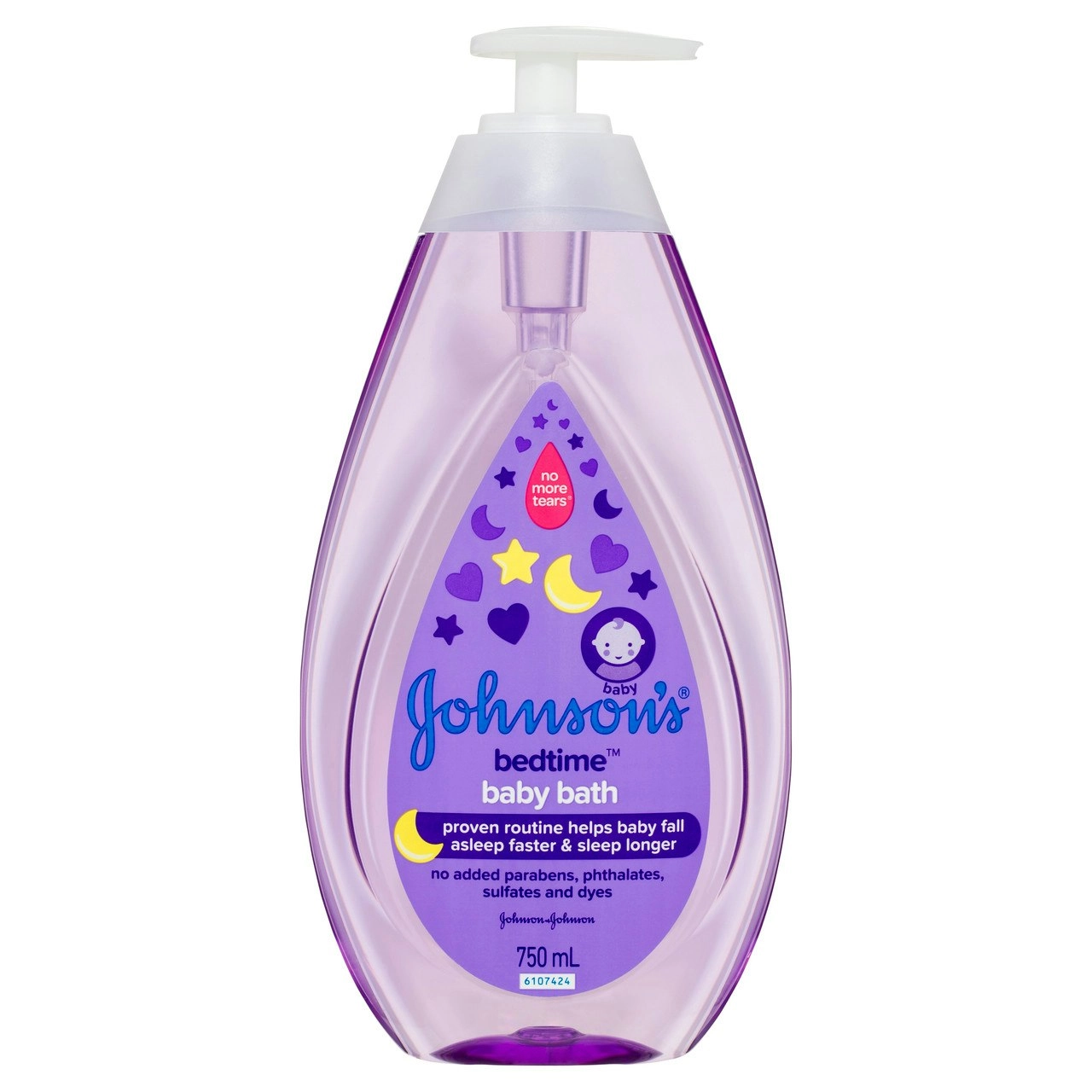 Johnson's Bedtime Gentle Calming Jasmine & Lily Scented Tear-Free Baby Bath 750mL