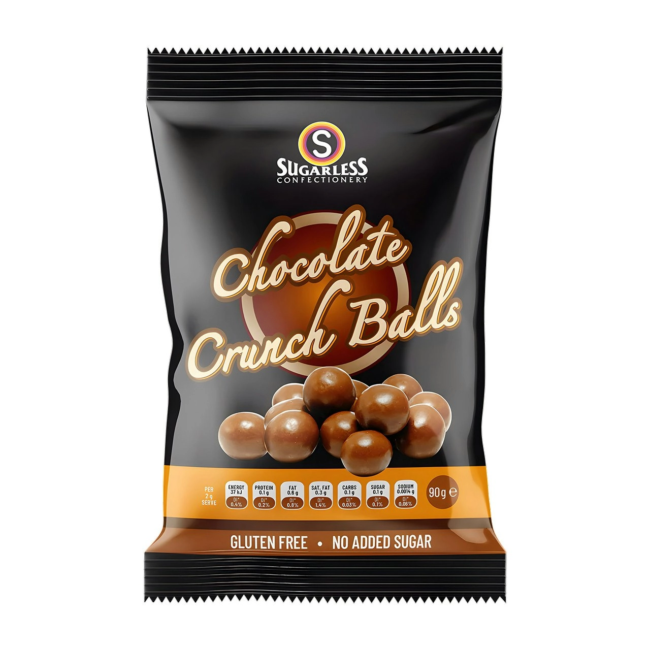 Sugarless Milk Chocolate Crunch Balls 90g