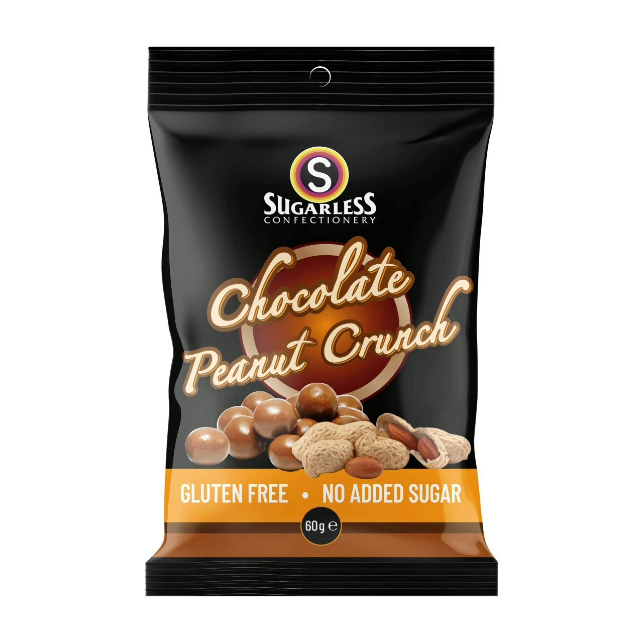 Sugarless Chocolate Peanut Crunch Balls 60g