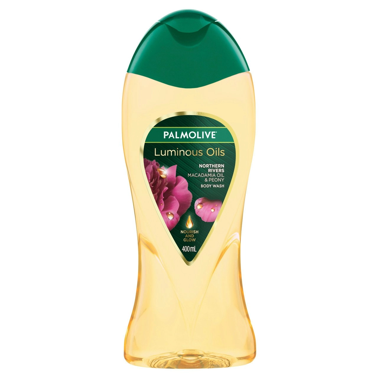 Palmolive Luminous Oils Body Wash 400mL, Northern Rivers Macadamia Oil & Peony, Nourish and Glow