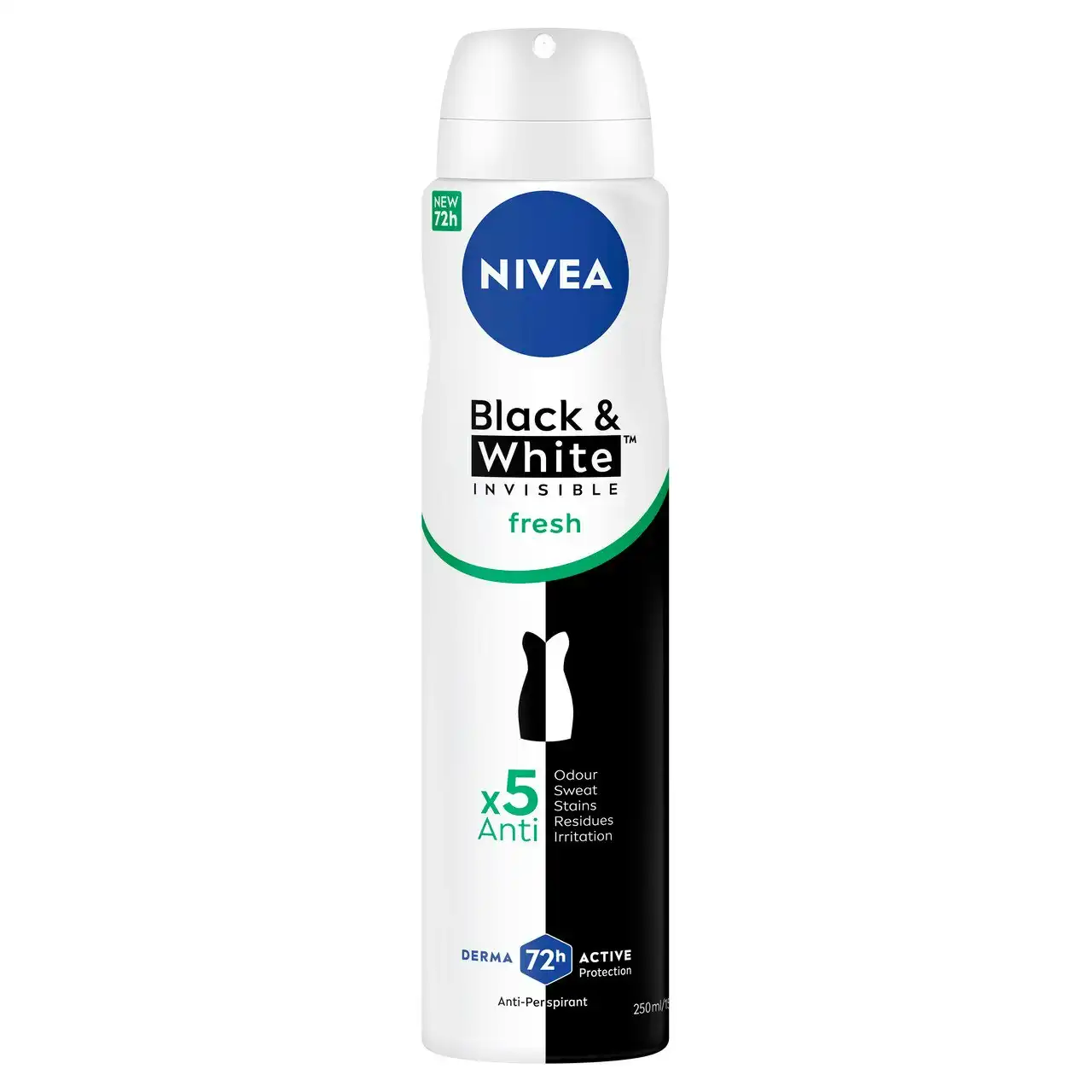 Nivea Black & White Invisible Fresh Anti-Perspirant Aerosol Deodorant 250ml