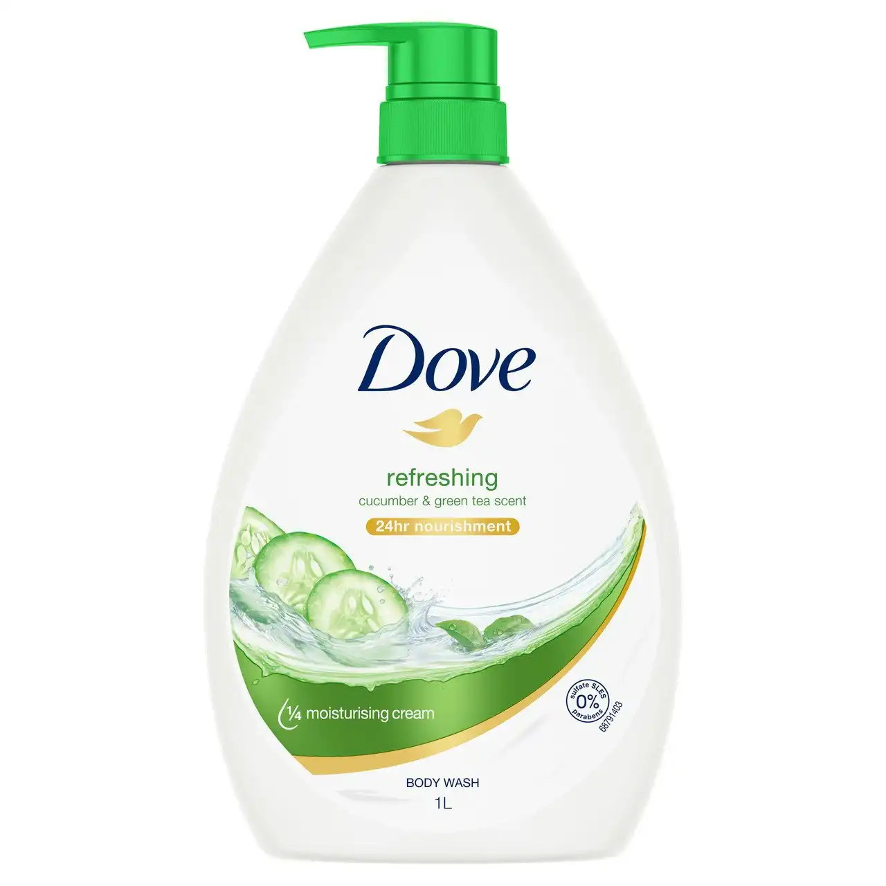 Dove Refreshing Body Wash With Cucumber & Green Tea Scent 1L