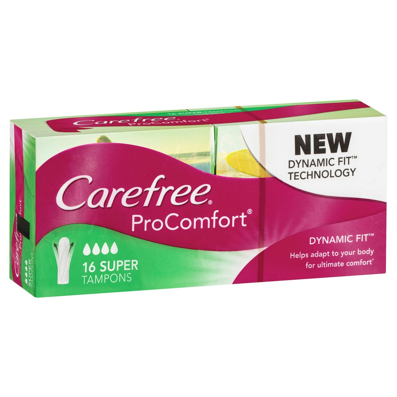 Carefree ProComfort Fragrance Free Super Tampons 16 Pack