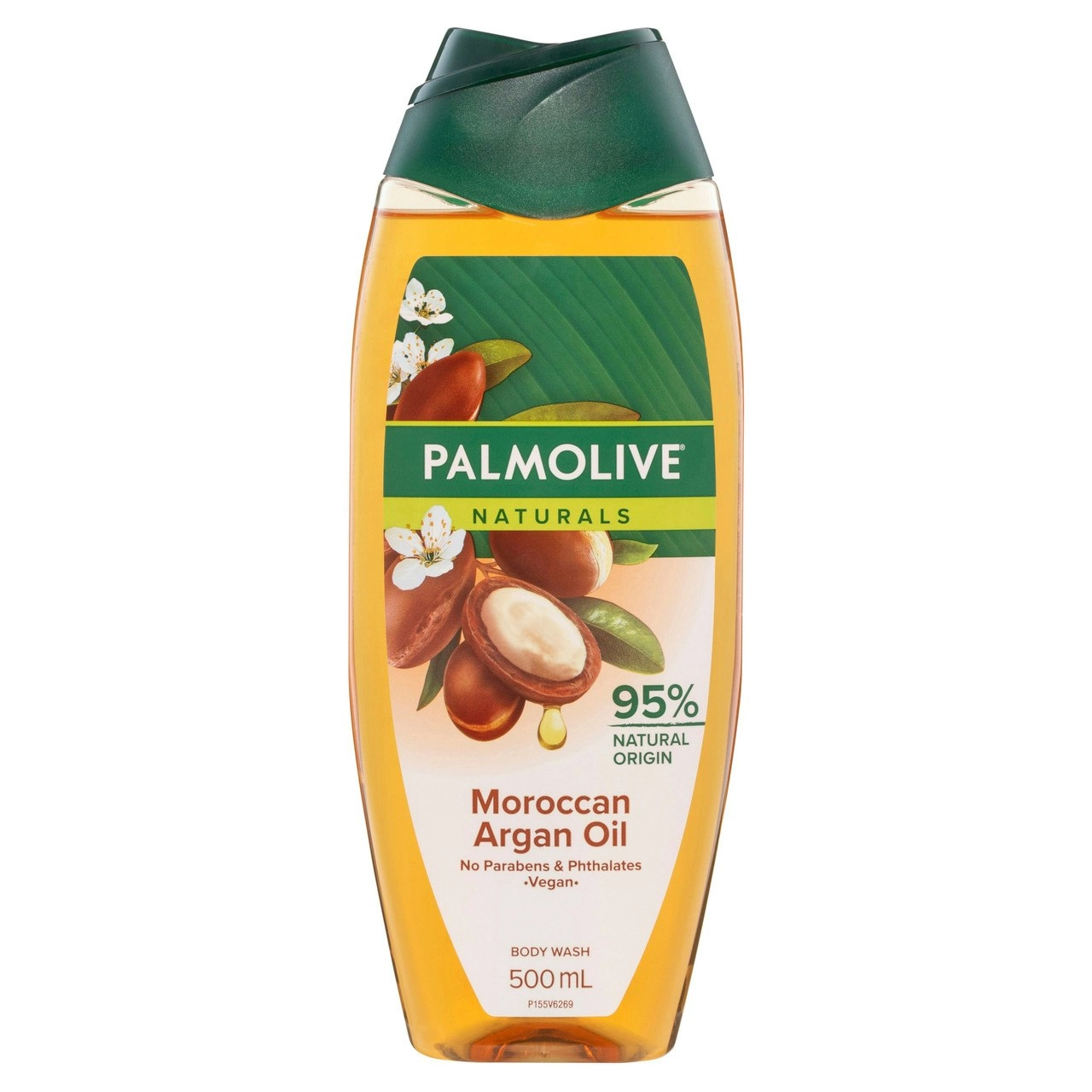 Palmolive Naturals Body Wash, 500mL, Moroccan Argan Oil, No Parabens or Phthalates