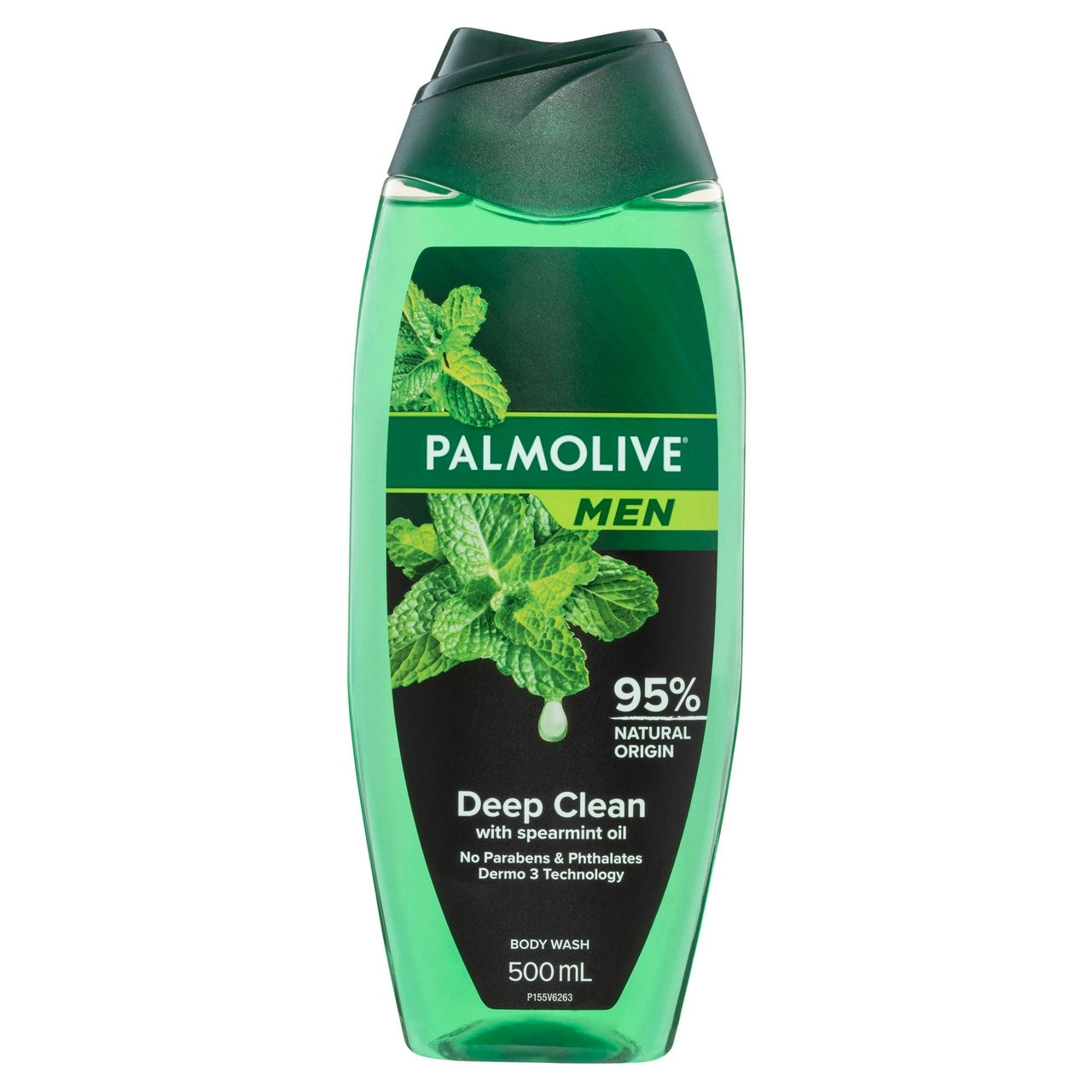 Palmolive Men Deep Clean Body Wash, 500mL, With Spearmint Oil, No Parabens or Phthalates