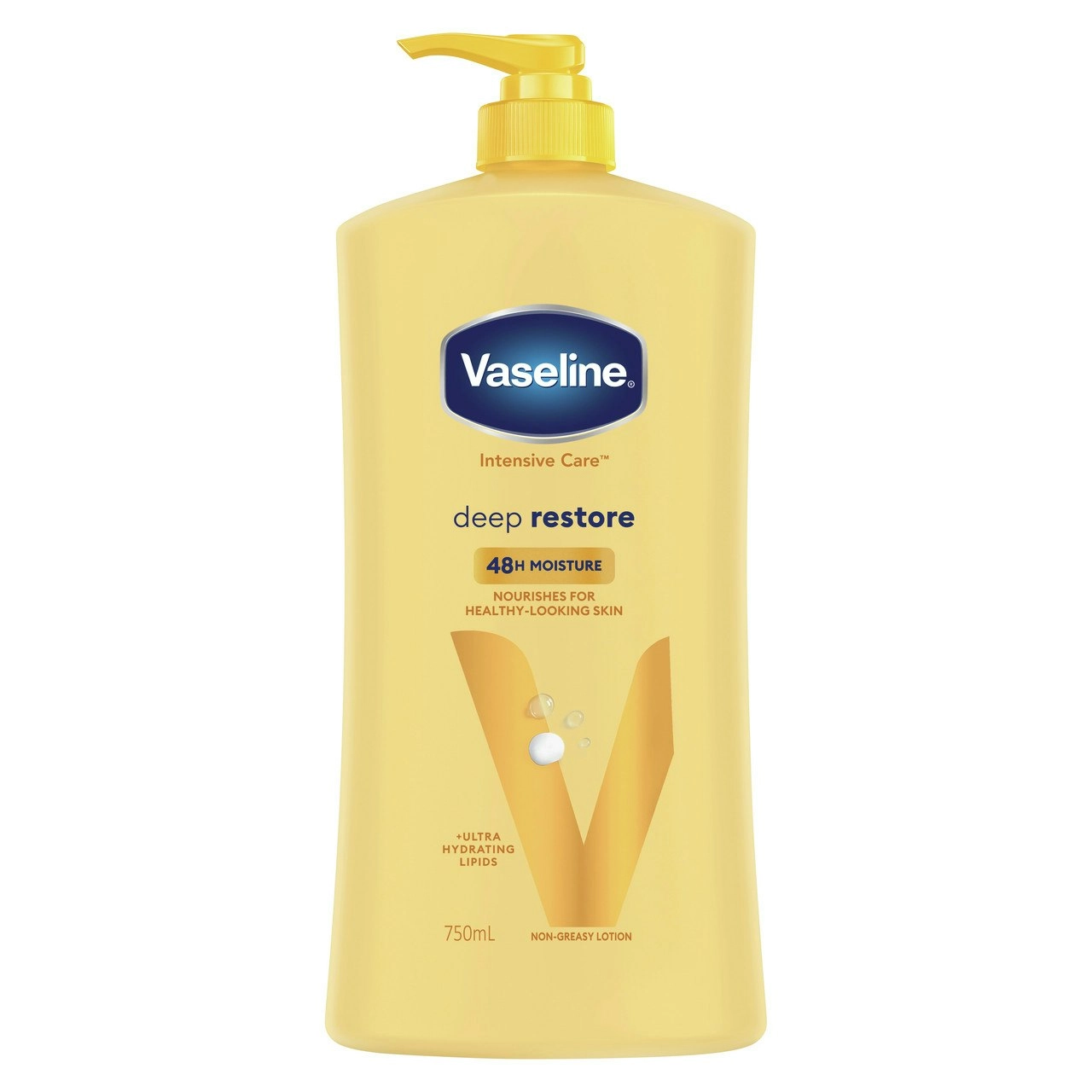 Vaseline Intensive Care Deep Restore Body Lotion for nourished, healthy-looking skin 750mL