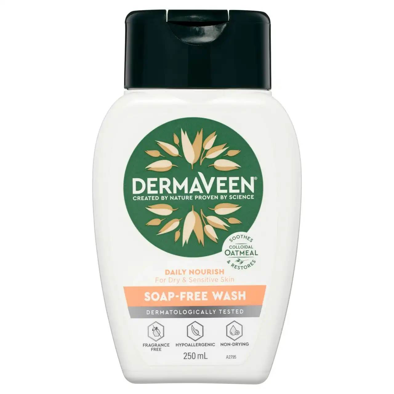 DermaVeen Daily Nourish Soap-Free Wash for Dry & Sensitive Skin 250mL