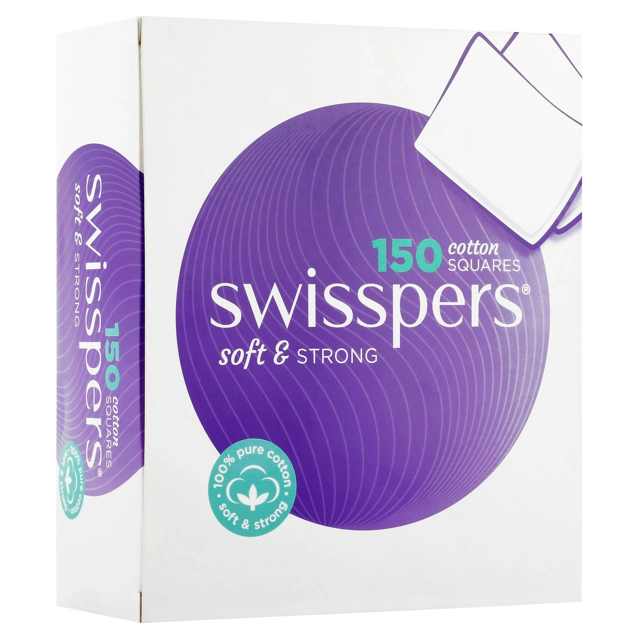 Swisspers Cotton Squares 150 pack