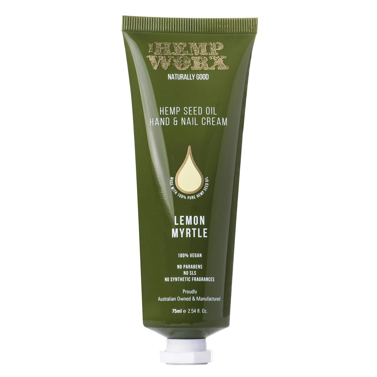 Hemp Worx Hemp Seed Oil Hand & Nail Cream Lemon Myrtle 75g