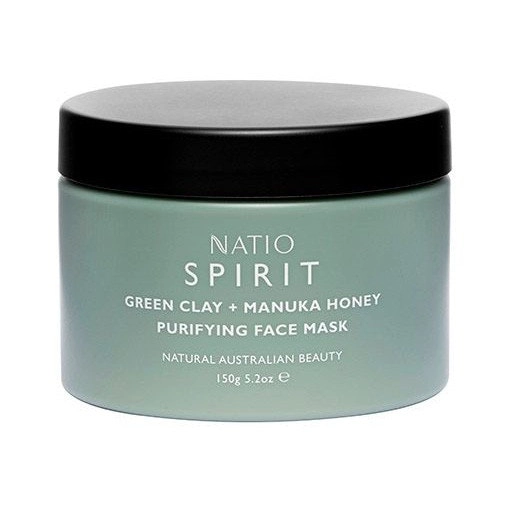 Natio Spirit Green Clay + Manuka Honey Purifying Face Mask 150g