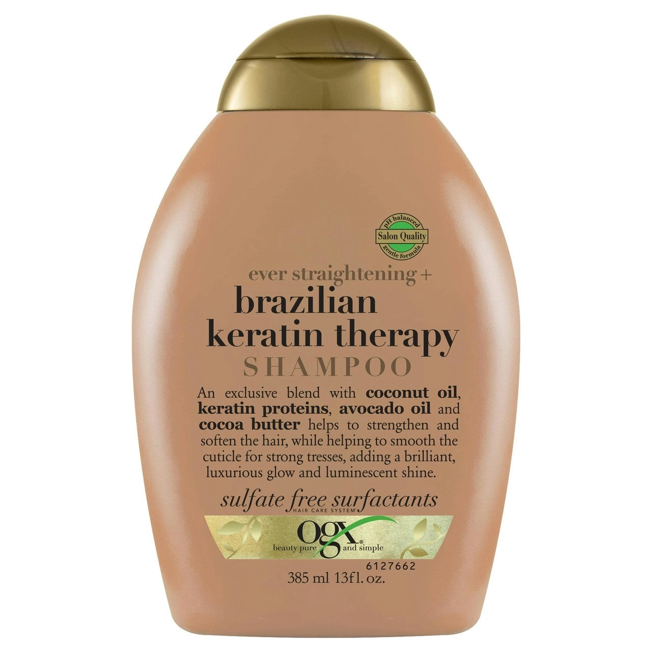 OGX Ever Straightening + Smoothing & Shine Brazilian Keratin Therapy Shampoo For Dull Hair 385mL