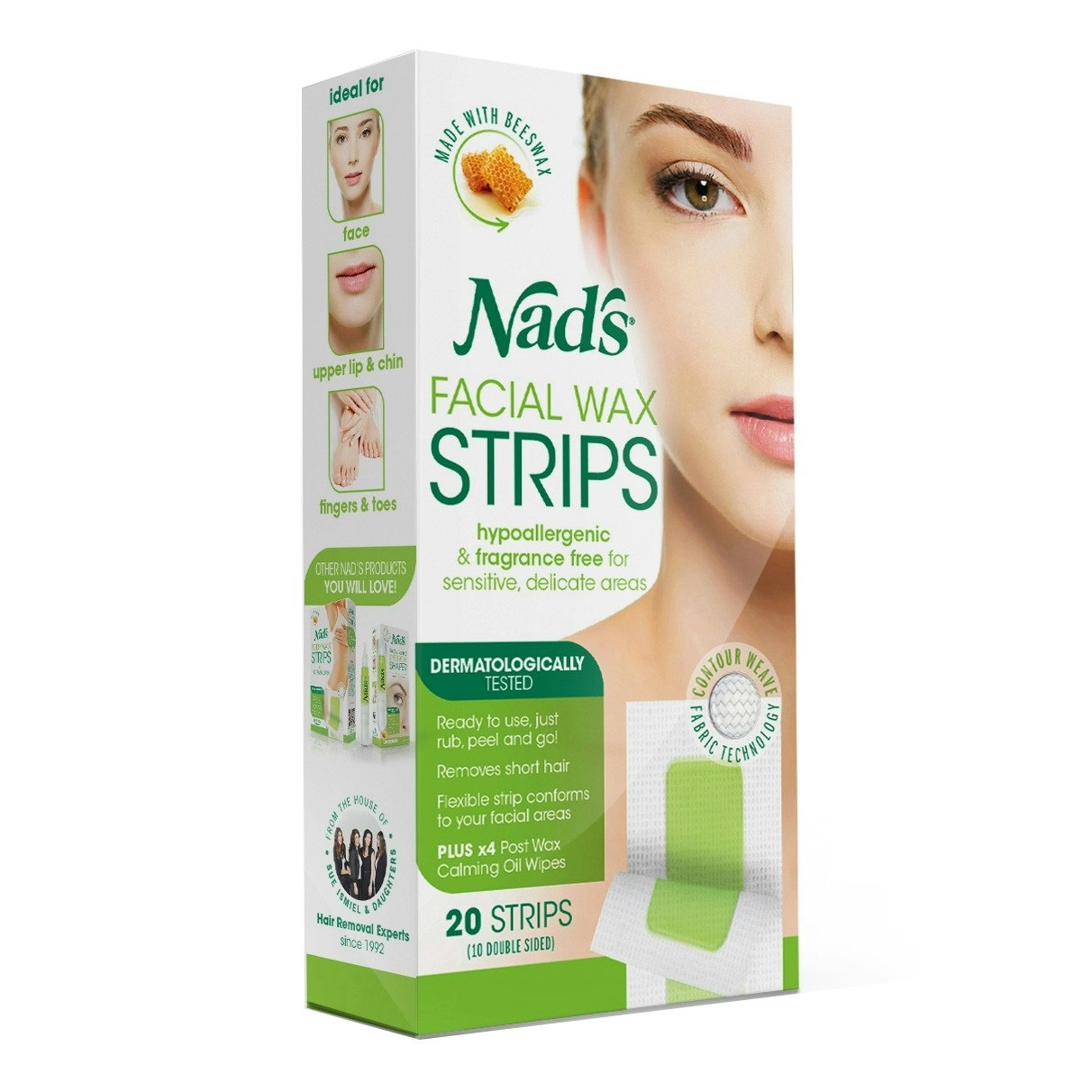 Nads Facial Wax 20 Strips