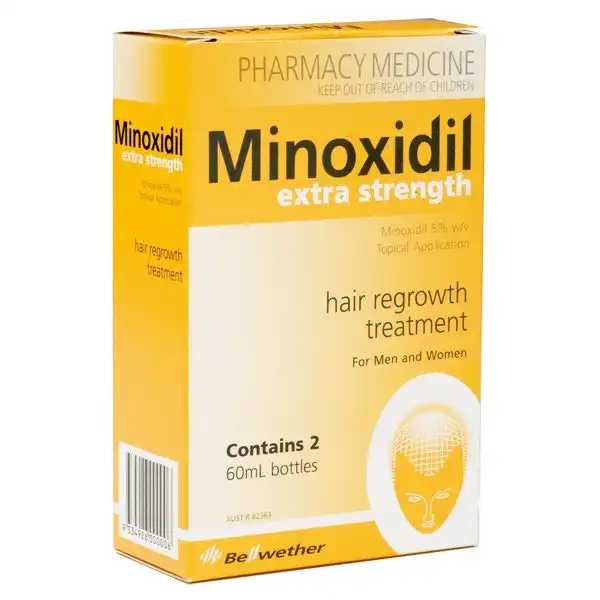 Minoxidil Extra Strength Hair Growth Twin Pack 2x60ml For Men & Women