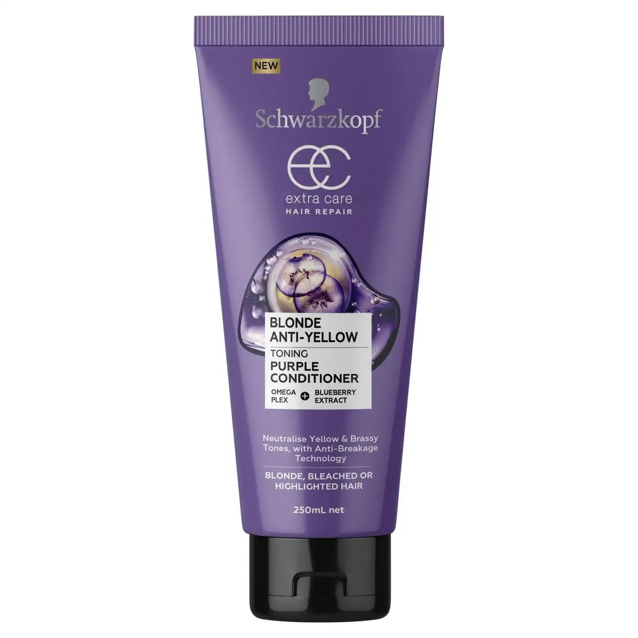 Schwarzkopf Extra Care Blonde Anti-Yellow Toning Purple Conditioner 250mL