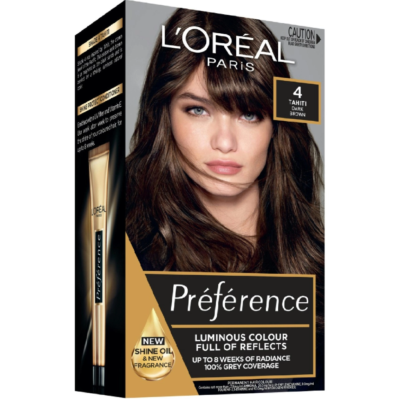 L'Oreal Paris Preference Permanent Hair Colour - 4 Tahiti (Dark Brown)