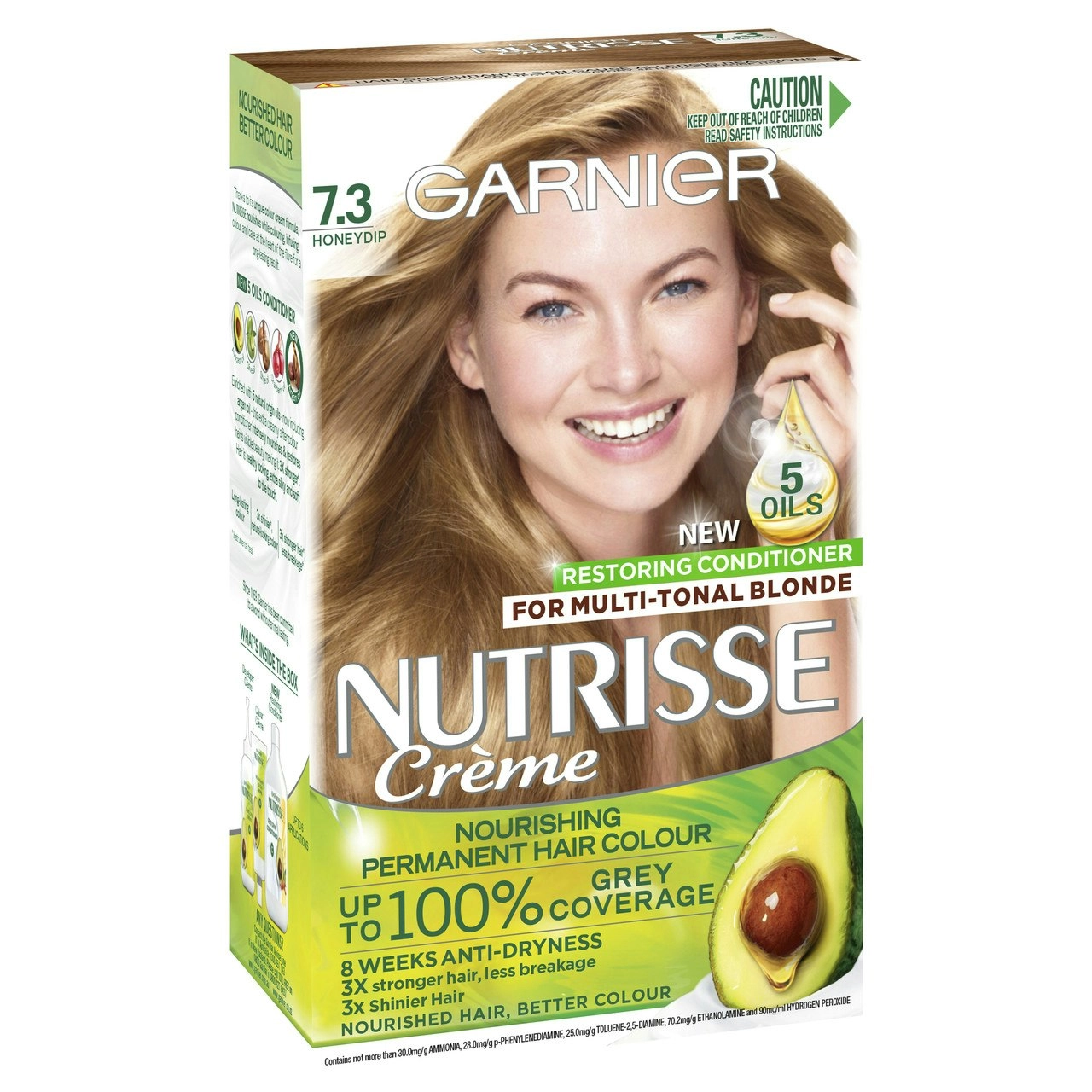 Garnier Nutrisse Permanent Hair Colour - 7.3 Honey Dip