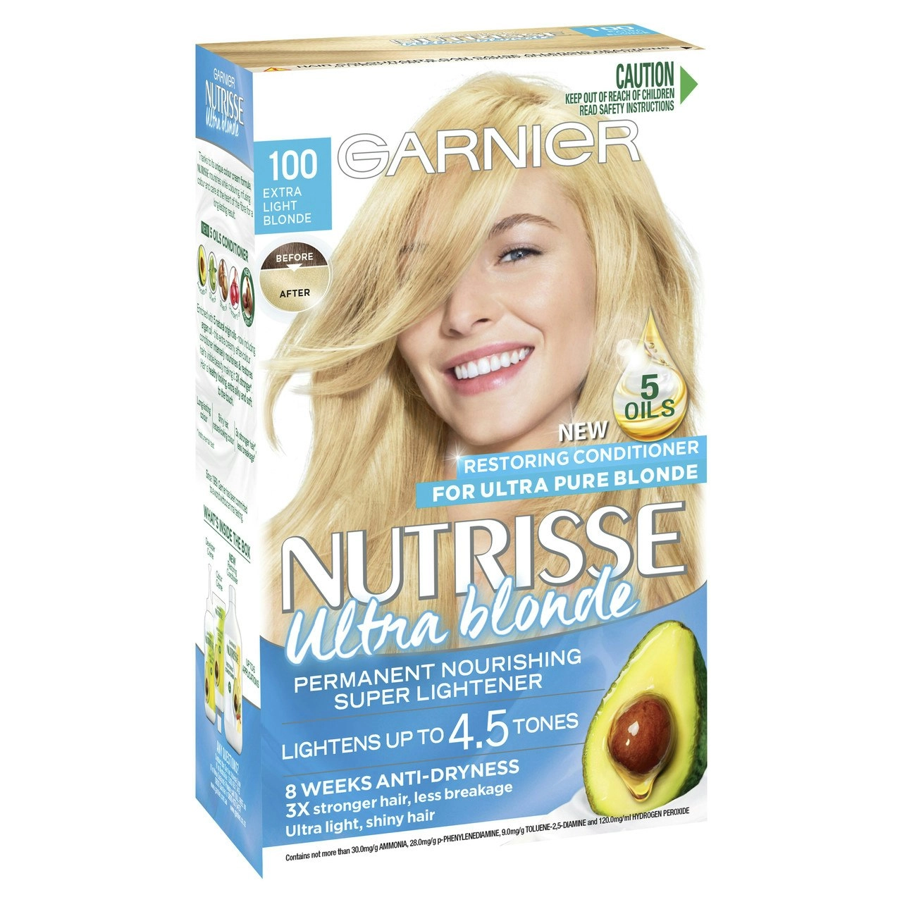 Garnier Nutrisse Permanent Hair Colour - 100 Extra Light Blonde