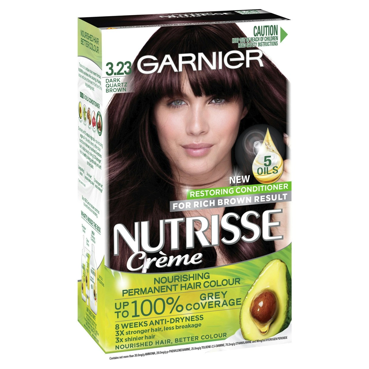 Garnier Nutrisse Permanent Hair Colour - 3.23 Dark Quartz Brown