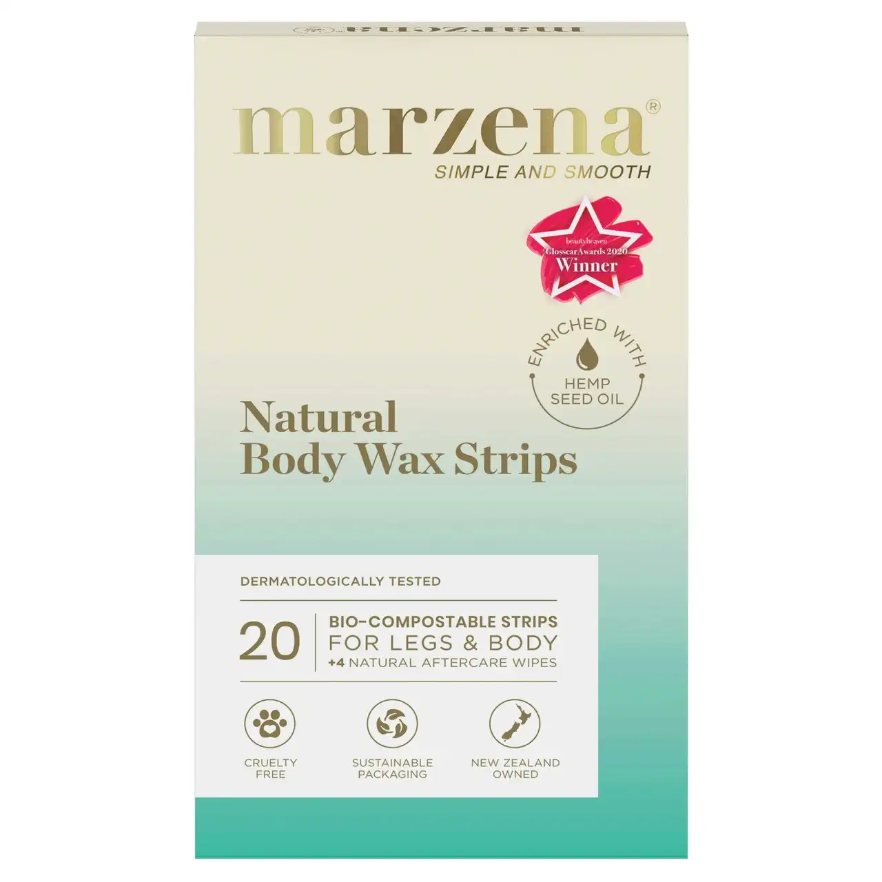 Marzena Natural Body Wax Strips 20 Pack