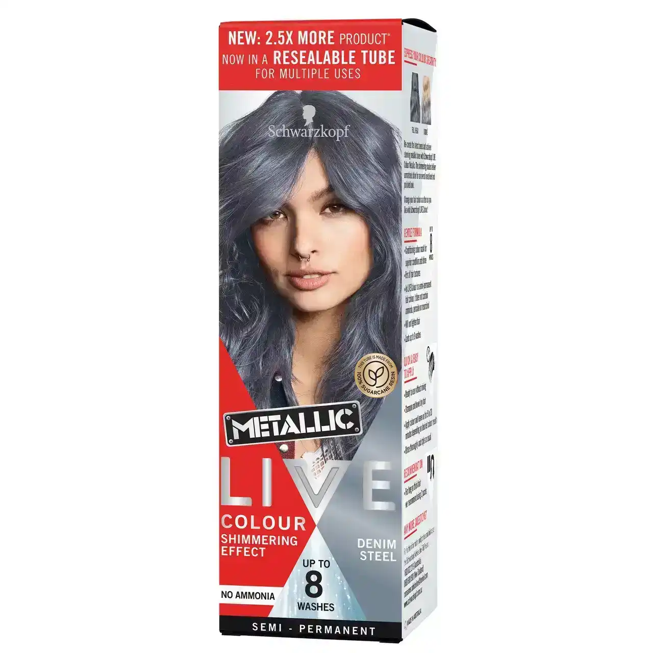 Schwarzkopf LIVE Colour Metallic Denim Steel 75ml