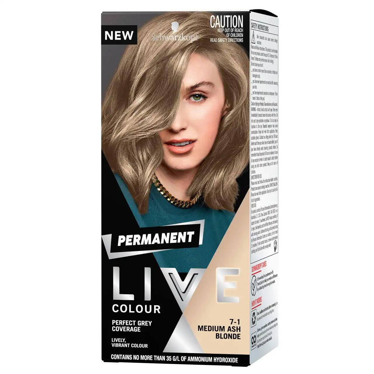 Schwarzkopf LIVE Colour Permanent 7.1 Medium Ash Blonde