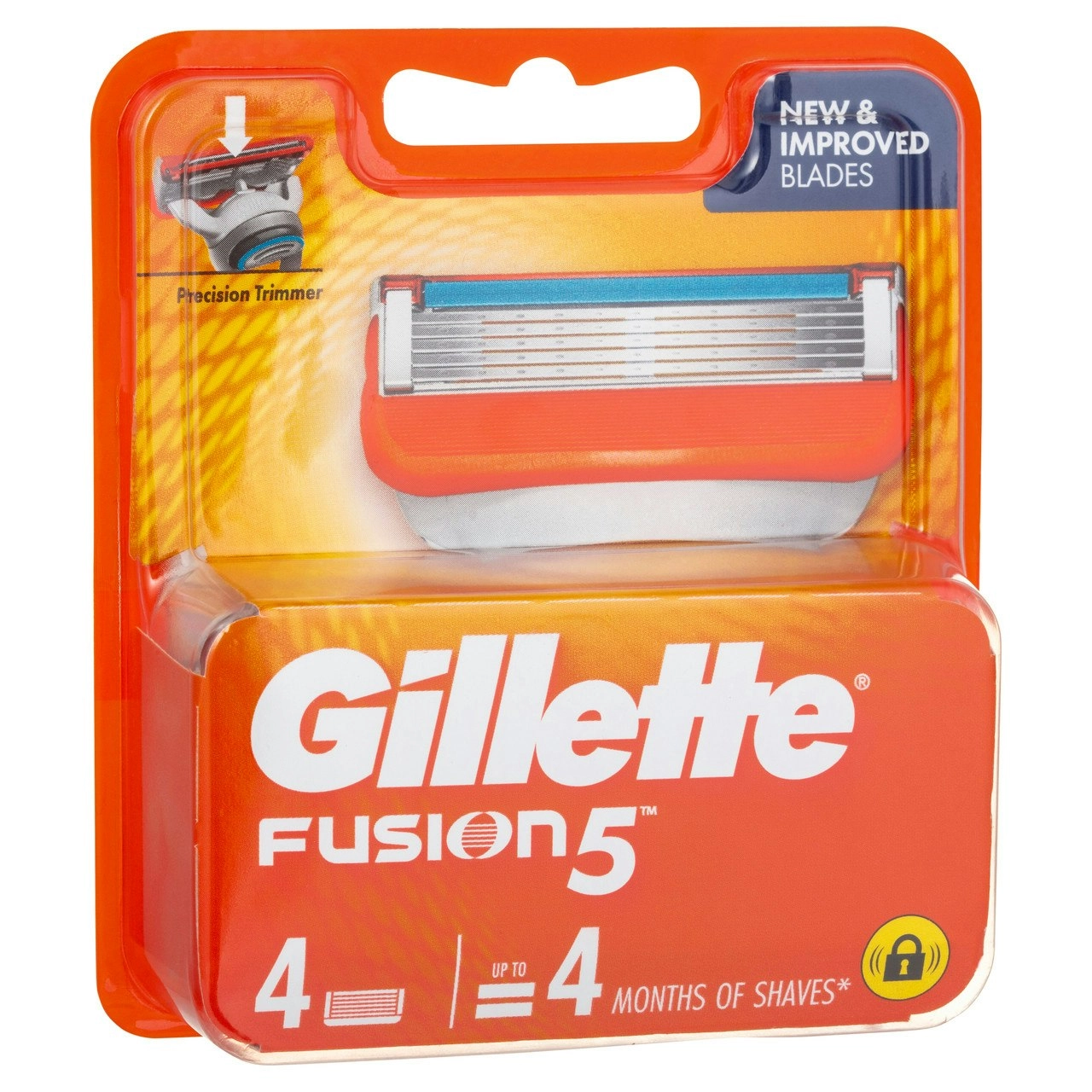 Gillette Fusion5 Razor Blades 4 Cartridges Refills, Shave Care