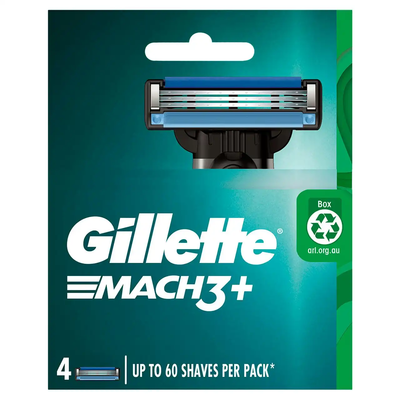 Gillette Mach3+ Replacement Cartridges 4 Count