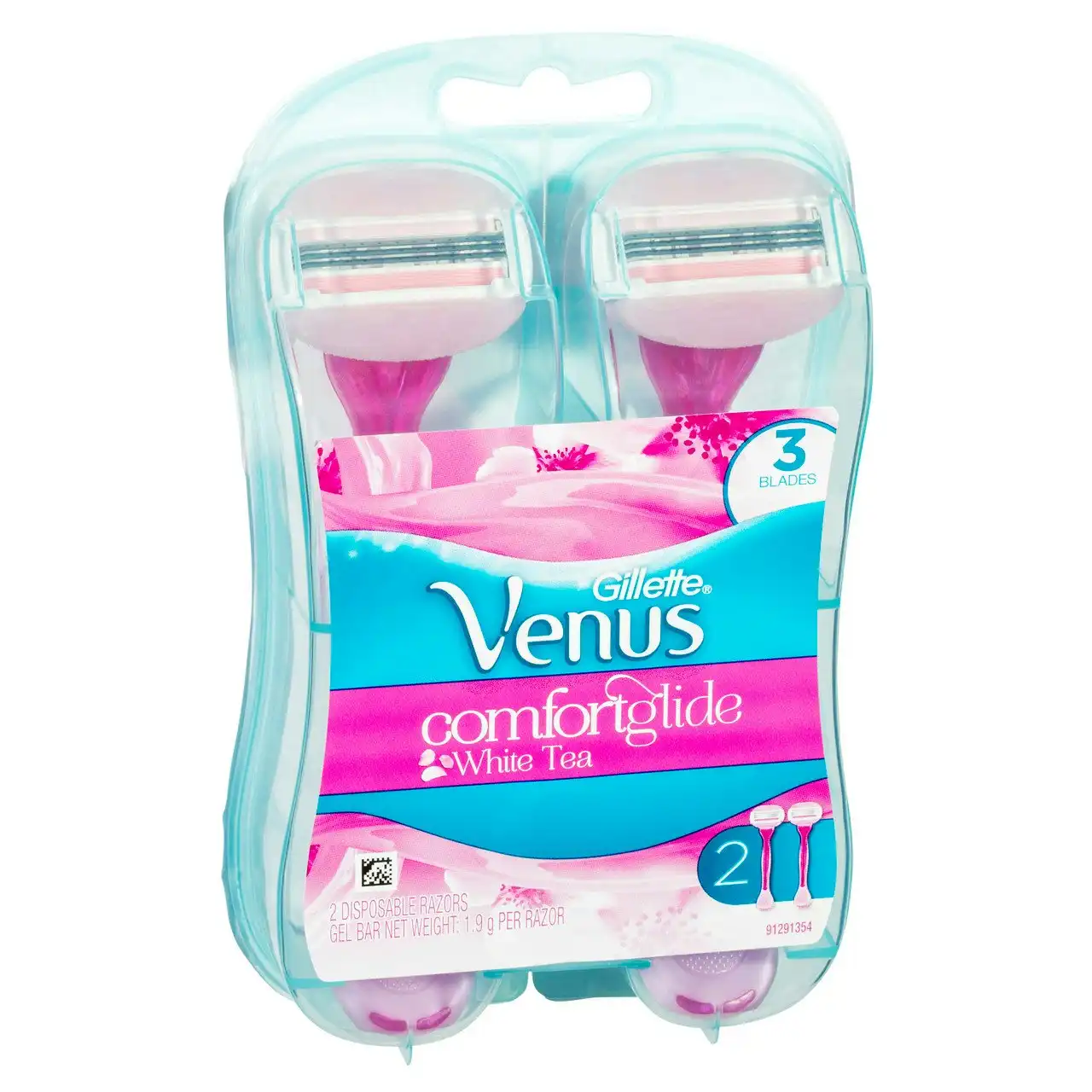 Gillette Venus ComfortGlide White Tea Women's Disposable Razor, 2 Count