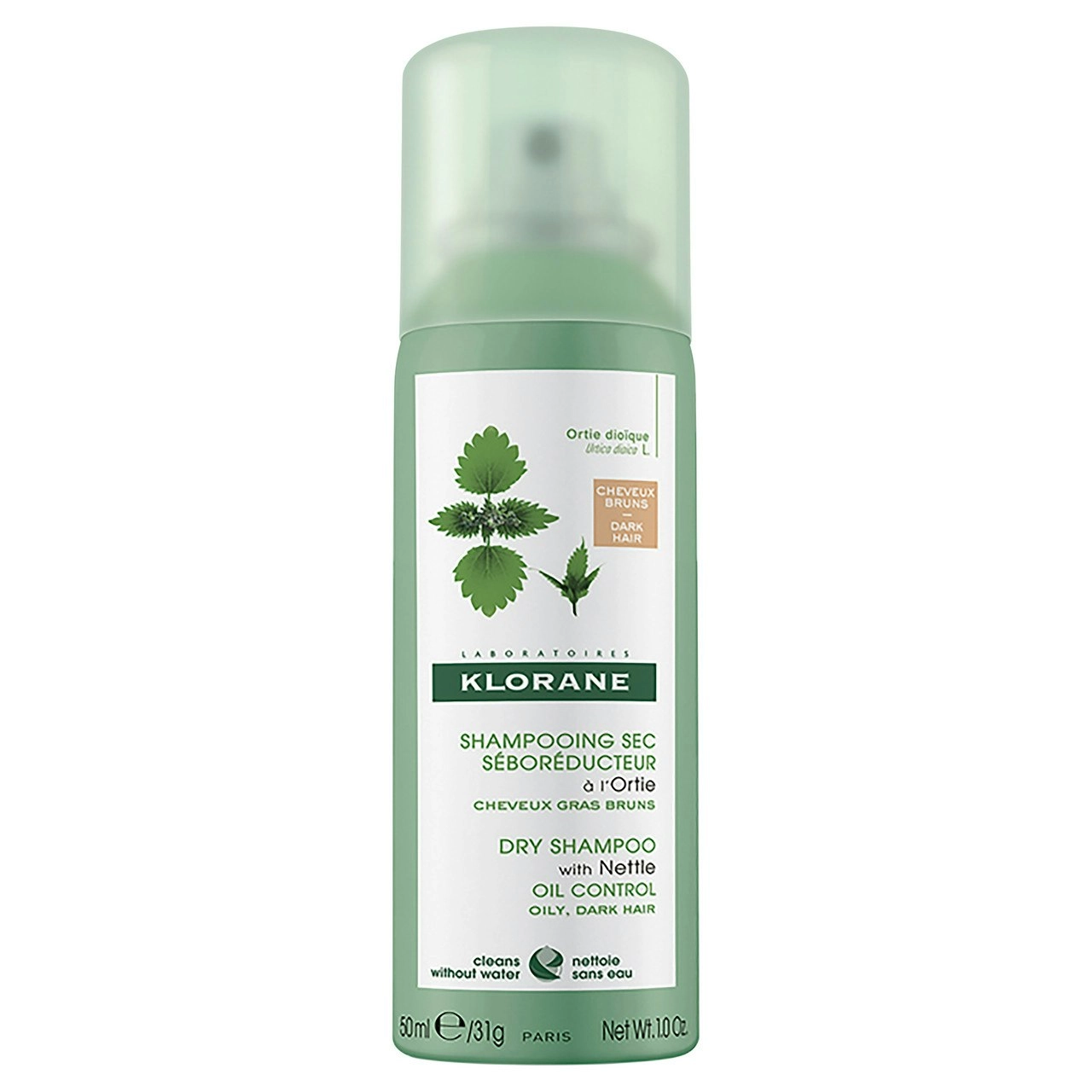 Klorane Nettle Tinted Dry Shampoo 50ml - Oily Hair