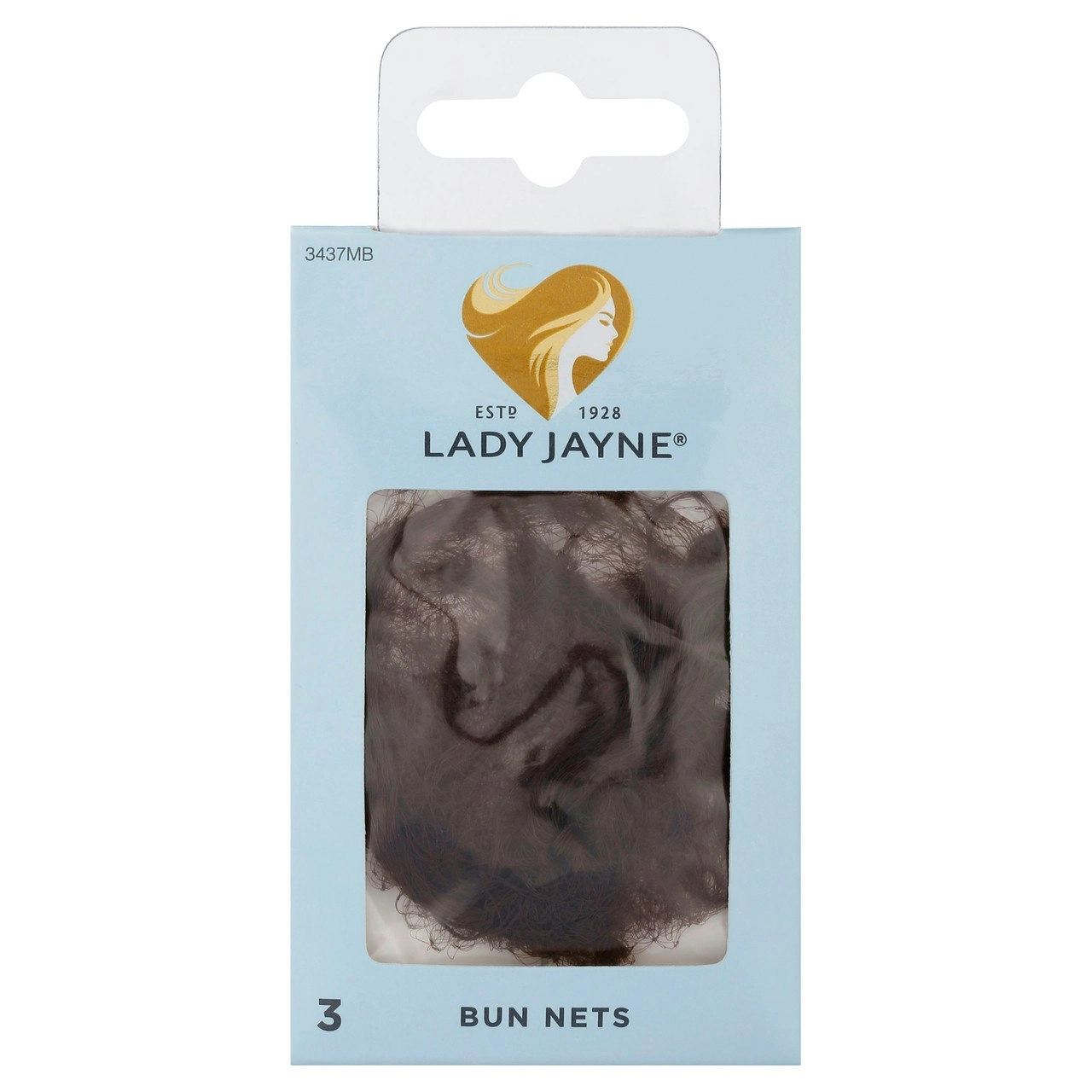 Lady Jayne Mid Brown Bun Nets - 3 Pk