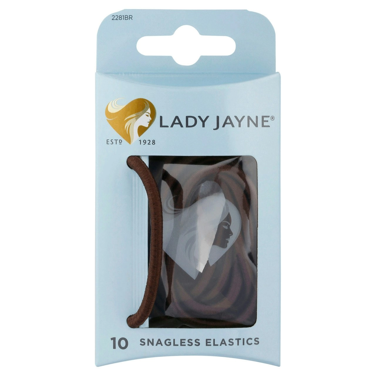 Lady Jayne Brown Snagless Thick Elastics - Pk10