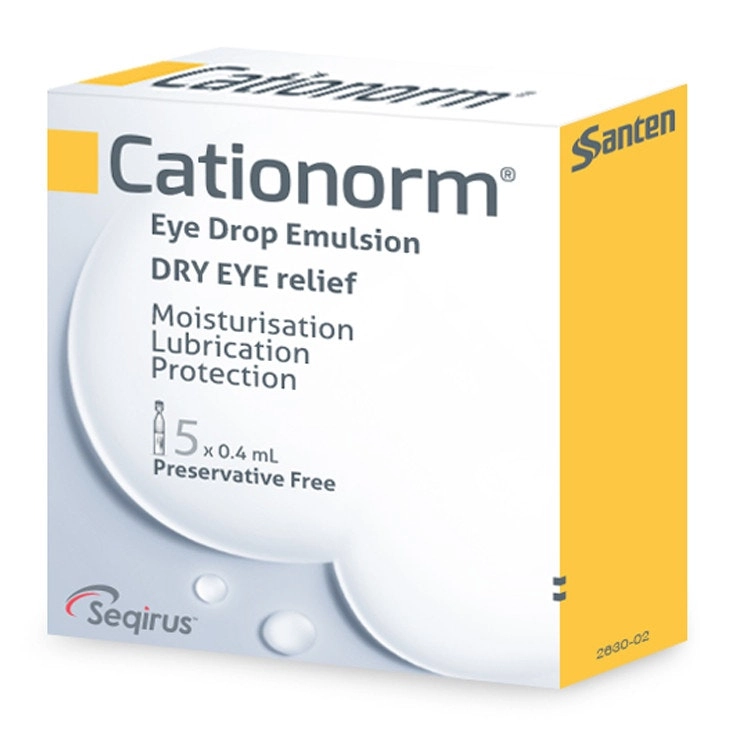 Cationorm Eye Drop Emulsion Dry Eye Single Ampoules 30 x 0.4mL