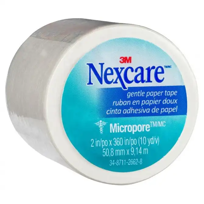 Nexcare Micropore Gentle Paper Tape White 50mm x 9m