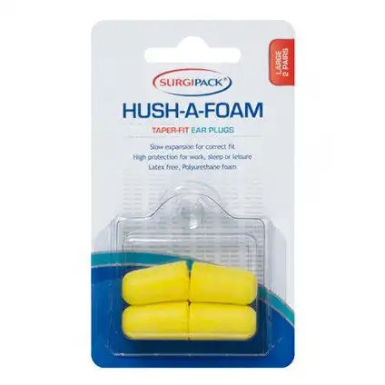 SurgiPack Hush-A-Foam Ear Plugs 2 Pair