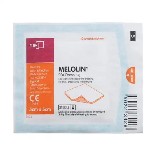 Melolin Dressing 5cm x 5cm - Single Dressing (1 Pack)