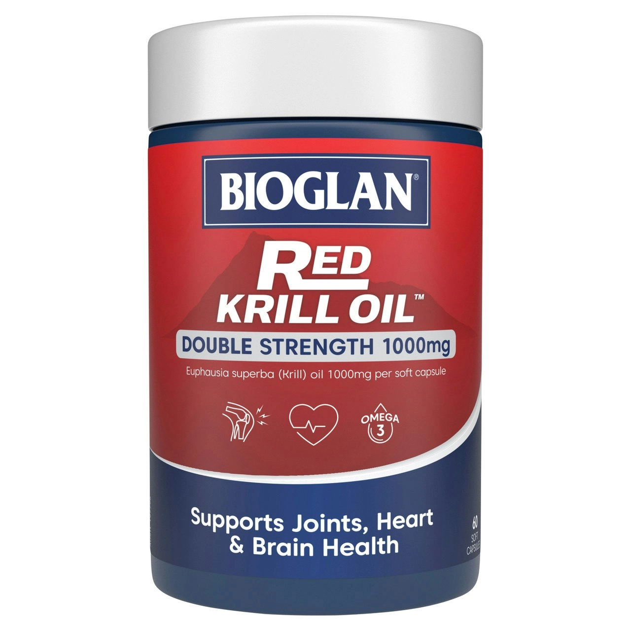 Bioglan Red Krill Oil Double Strength 1000mg 60 Cap