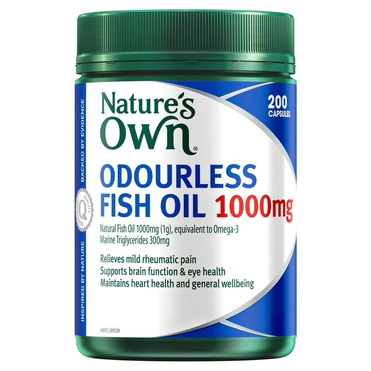 Nature's Own Odourless Fish Oil 1000mg