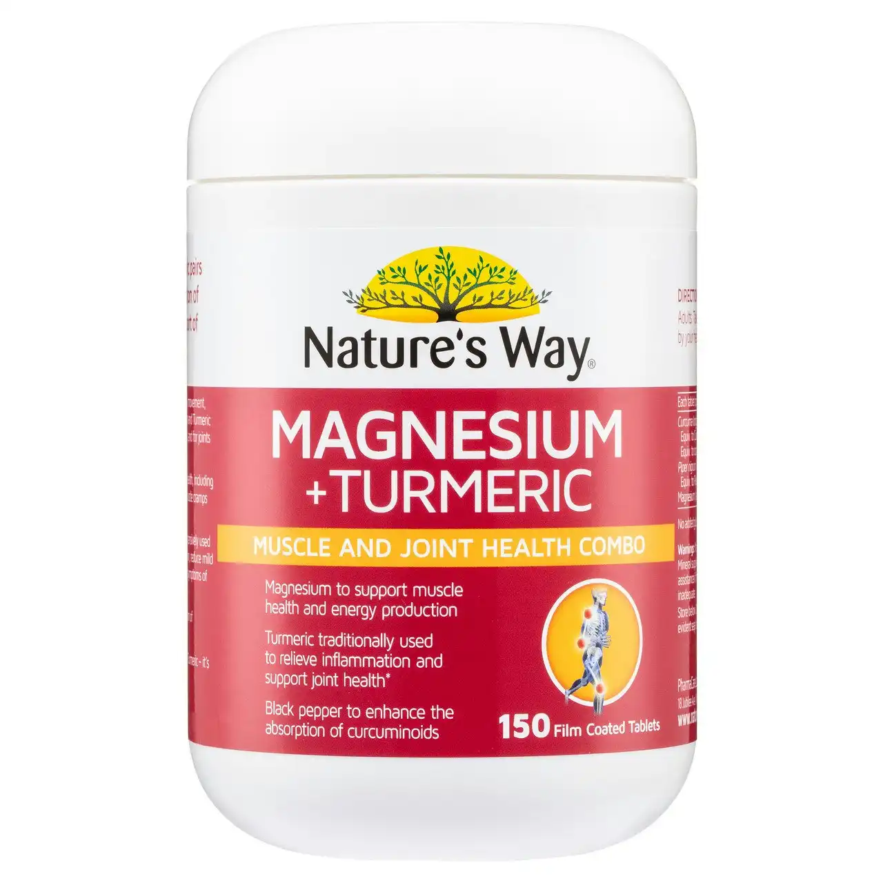 Nature's Way Magnesium + Turmeric 150 Tablets