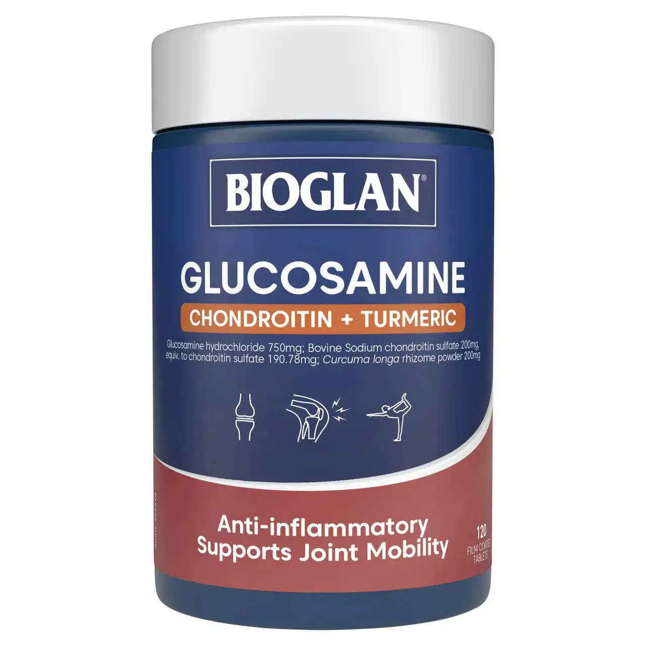 Bioglan Glucosamine, Chondroitin + Turmeric 120 Tablets