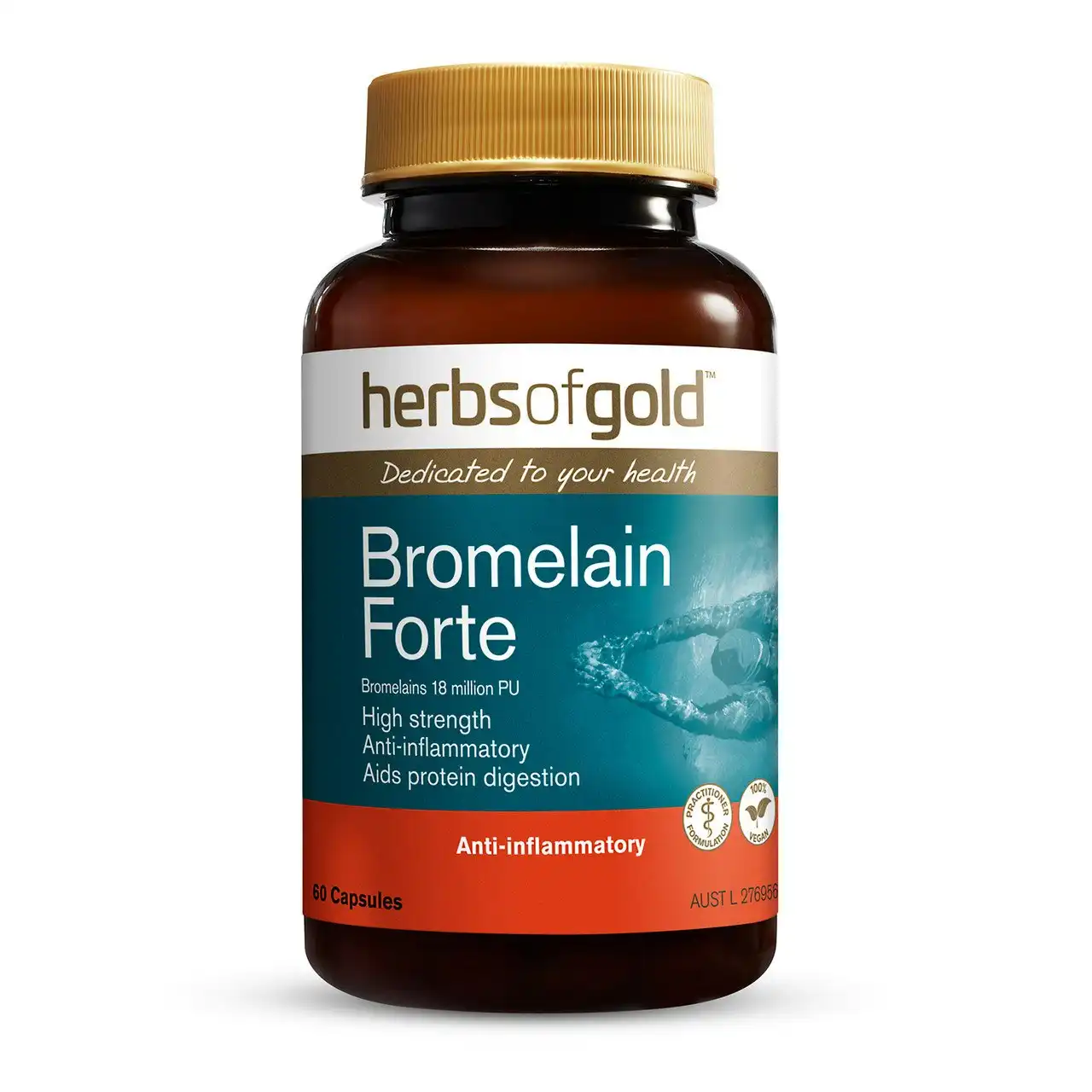 Herbs Of Gold Bromelain Forte 60 Capsules