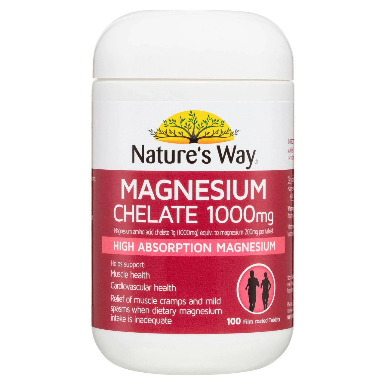 Nature's Way Magnesium Chelate 1000mg 100 Tablets