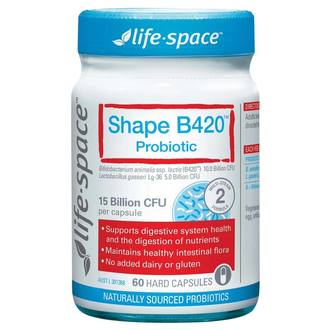 Life-Space Shape B420 Probiotic 60 Hard Capsules