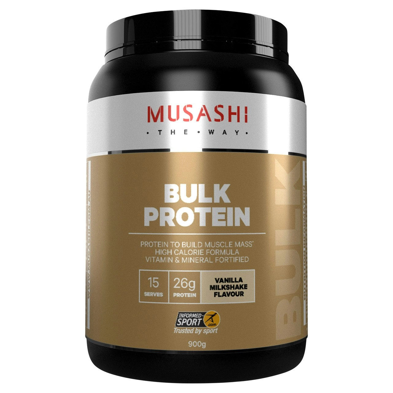 Musashi Bulk Protein Vanilla Milkshake 900g