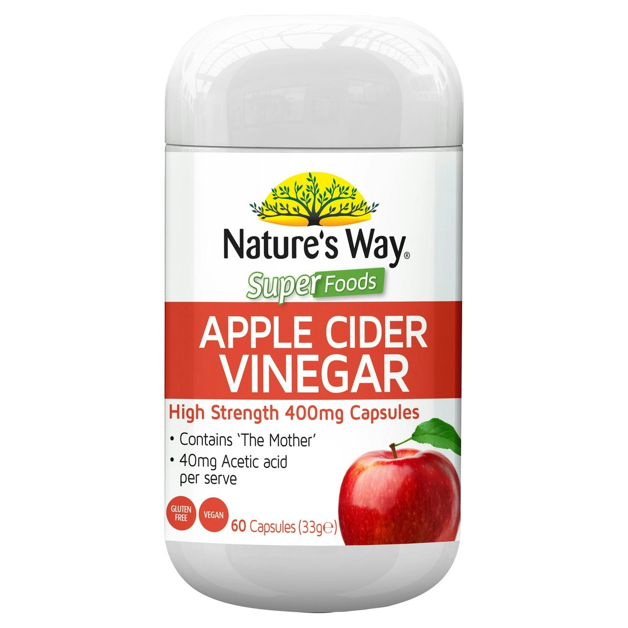 Nature's Way Superfoods Apple Cider Vinegar 400mg 60s