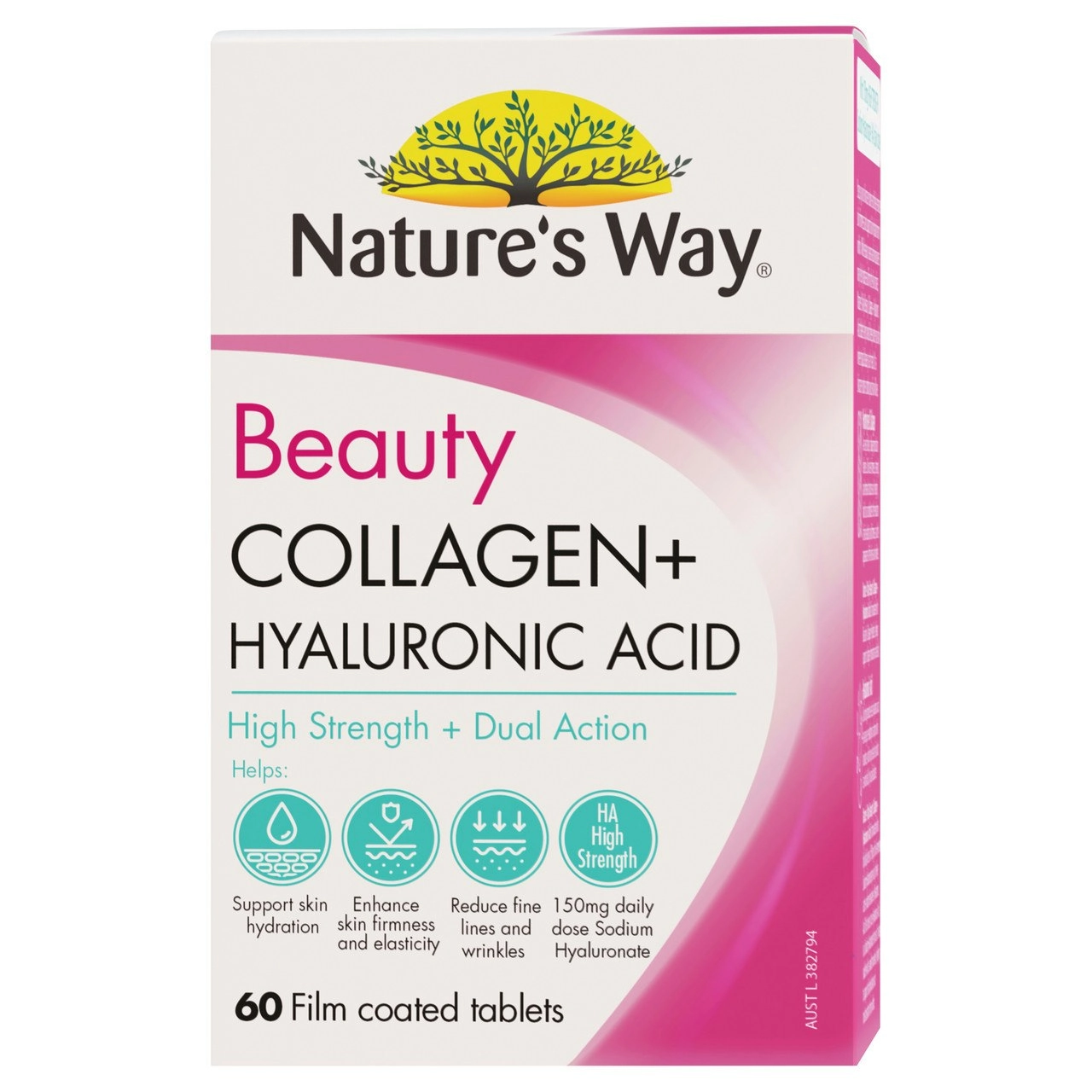 Nature's Way Beauty Collagen + Hyaluronic Acid 60 Tablets