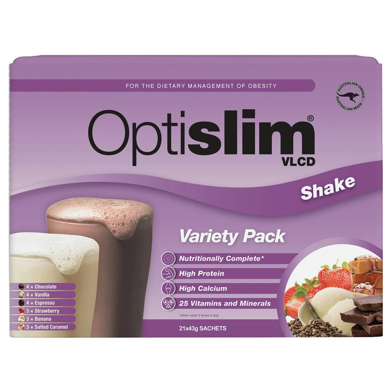 Optislim VLCD Shake Variety Pack  21x43g